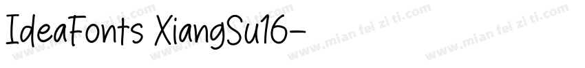 IdeaFonts XiangSu16字体转换